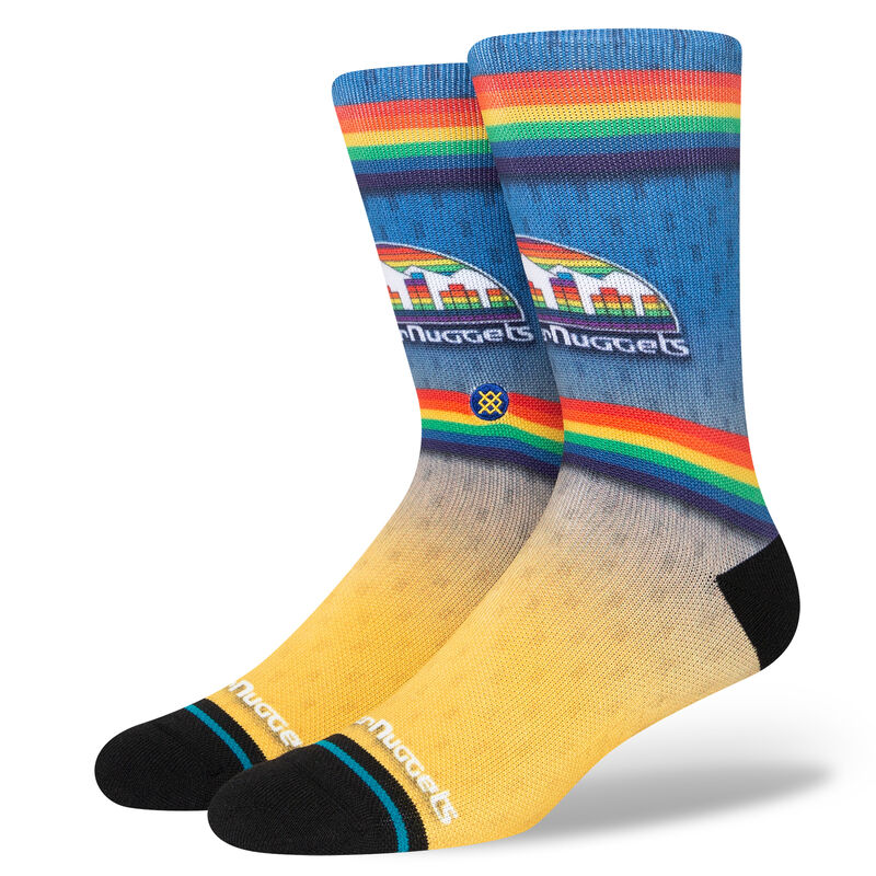 Denver Nuggets Fader Crew Socks